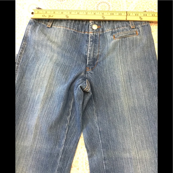 Banana Republic Wide Leg Jeans Slit on Bottom Sz.2 - Picture 9 of 11